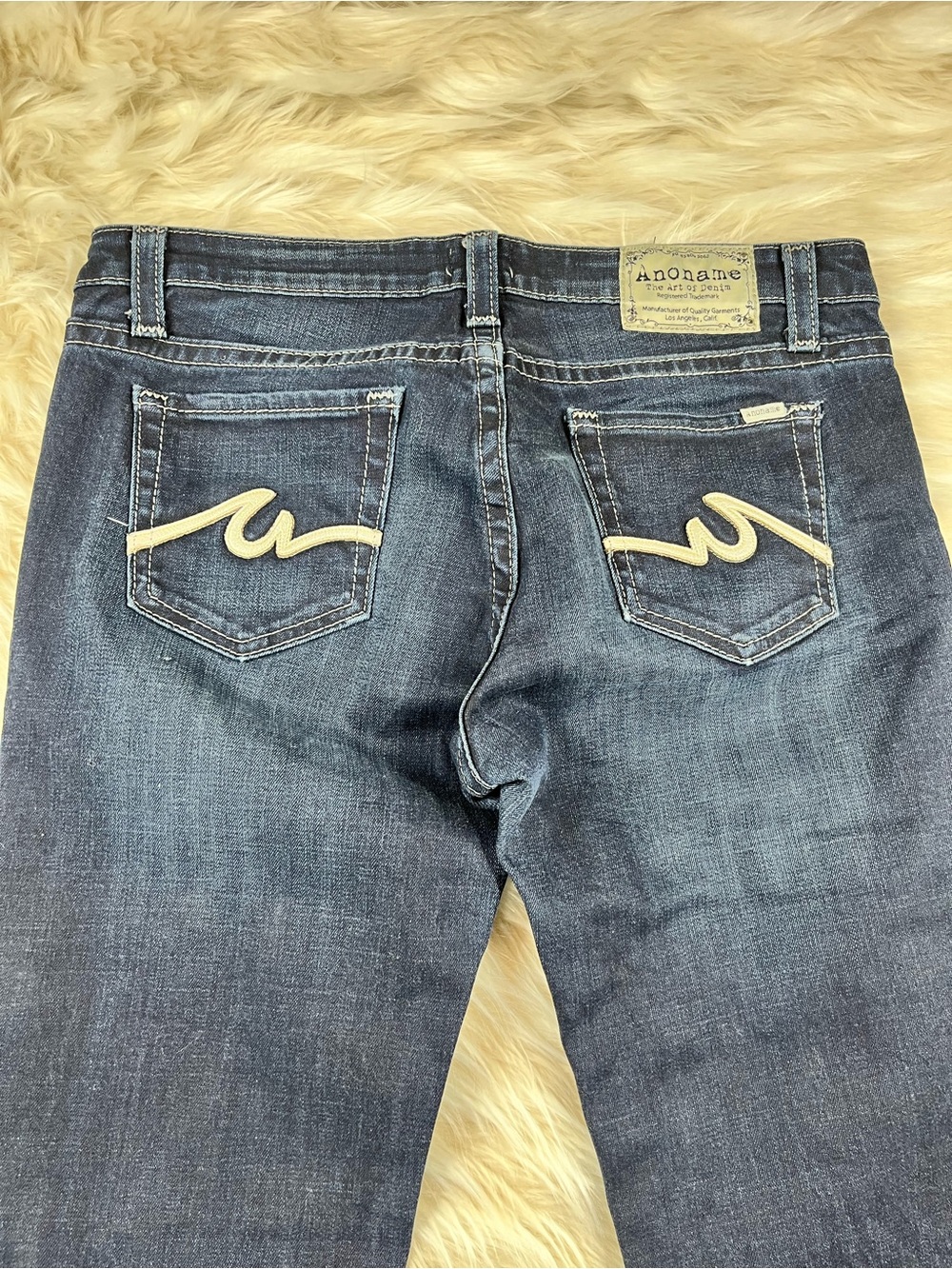 Anoname Jeans 32x32 Mid Rise Bootcut Dark Wash - Picture 5 of 7